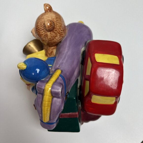 Christmas Village Ceramic Christmas Stocking Cookie Jar Original Box - Picture 5 of 9